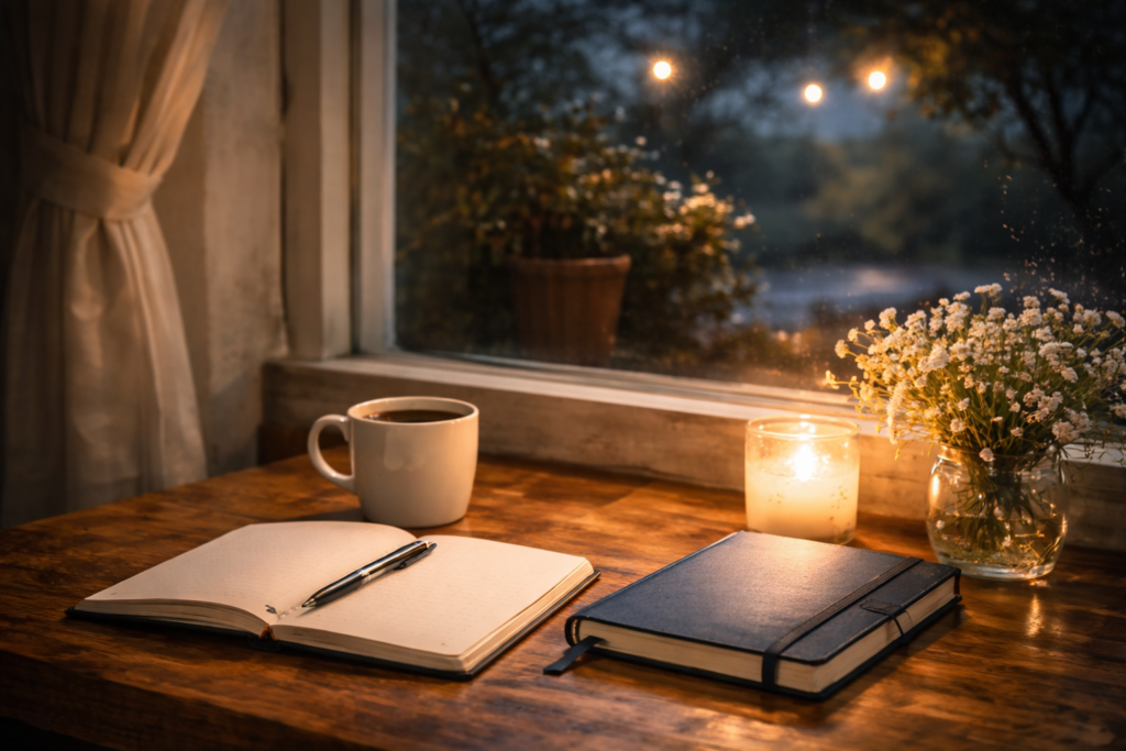 夜に人間関係について考えすぎてしまう時間のイメージ