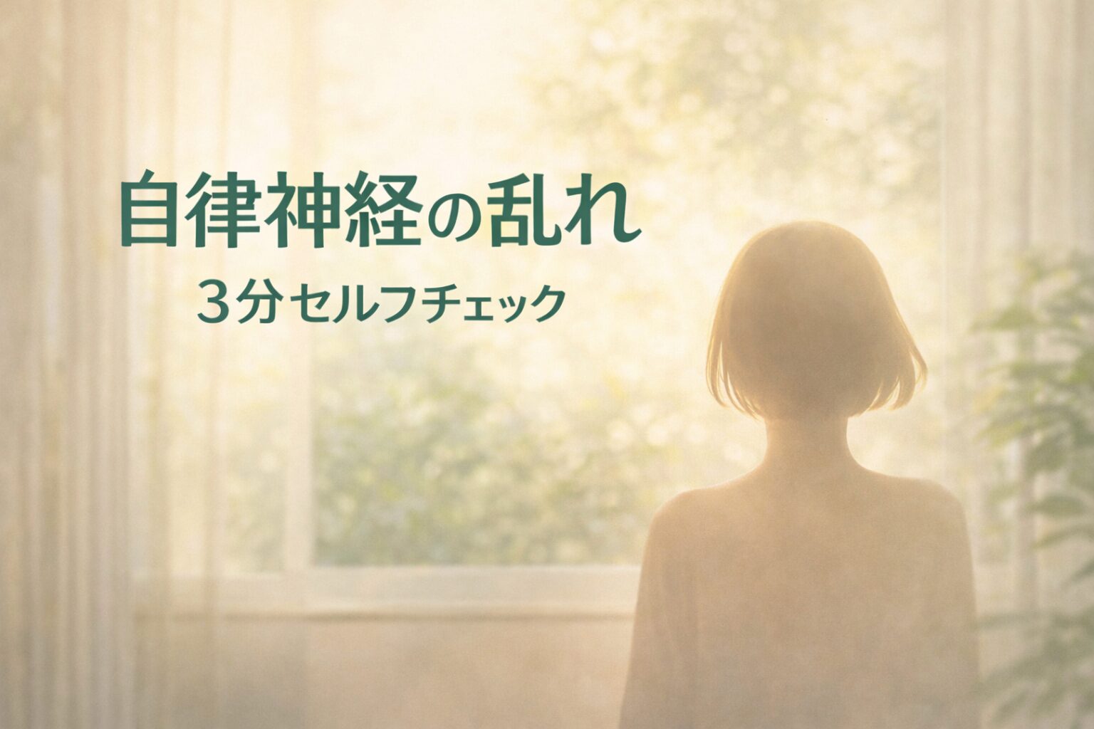 朝のやわらかい光の中で自律神経の乱れを3分でセルフチェックする記事のアイキャッチ
