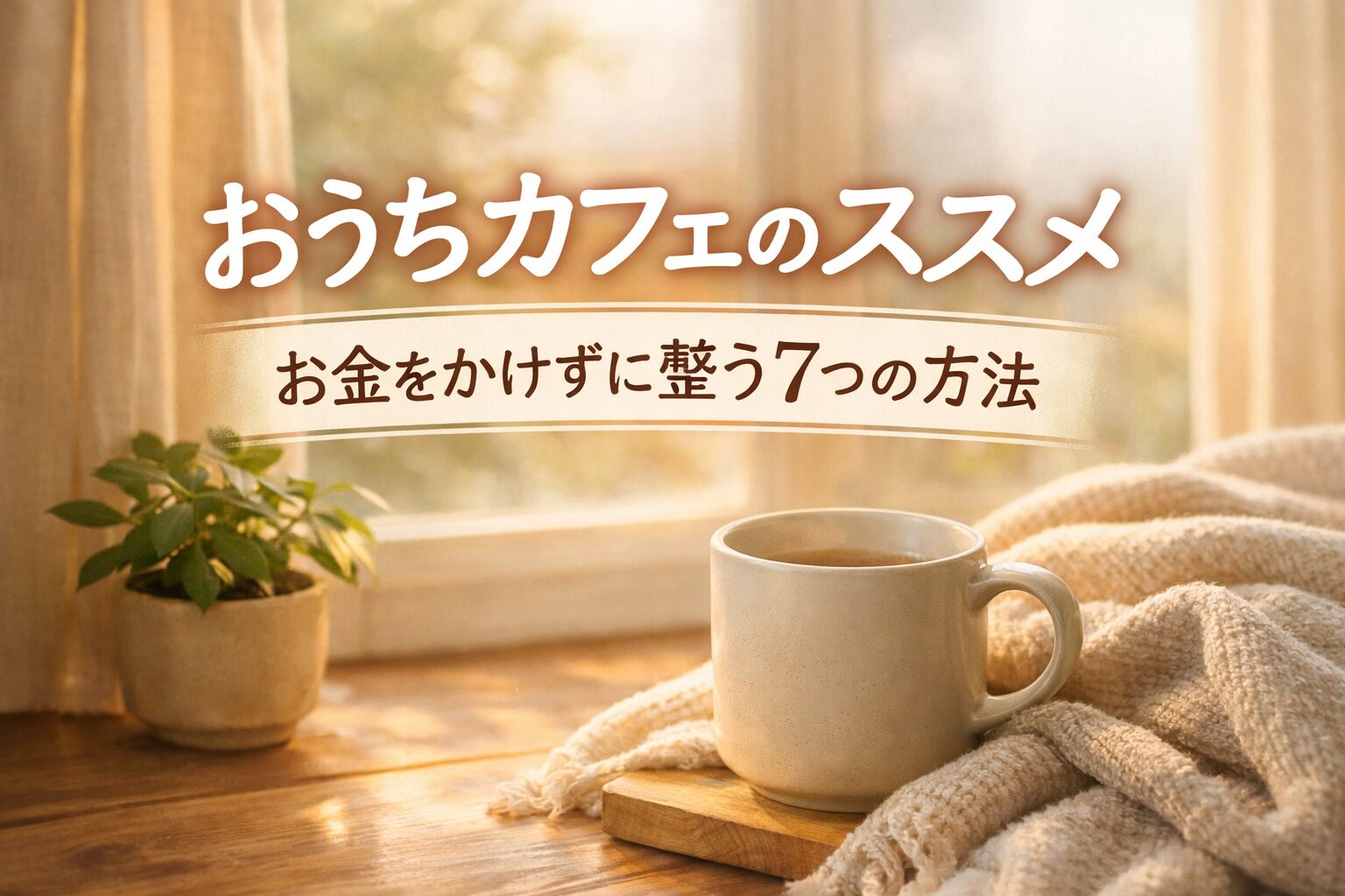 お金をかけずにできるおうちカフェの作り方7つを紹介するアイキャッチ画像