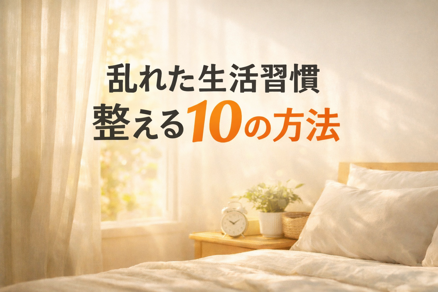乱れた生活習慣を整える方法10選｜朝起きられない人向け改善習慣